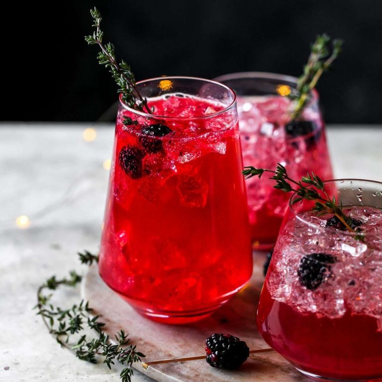 Blackberry Cranberry Vodka Spritz