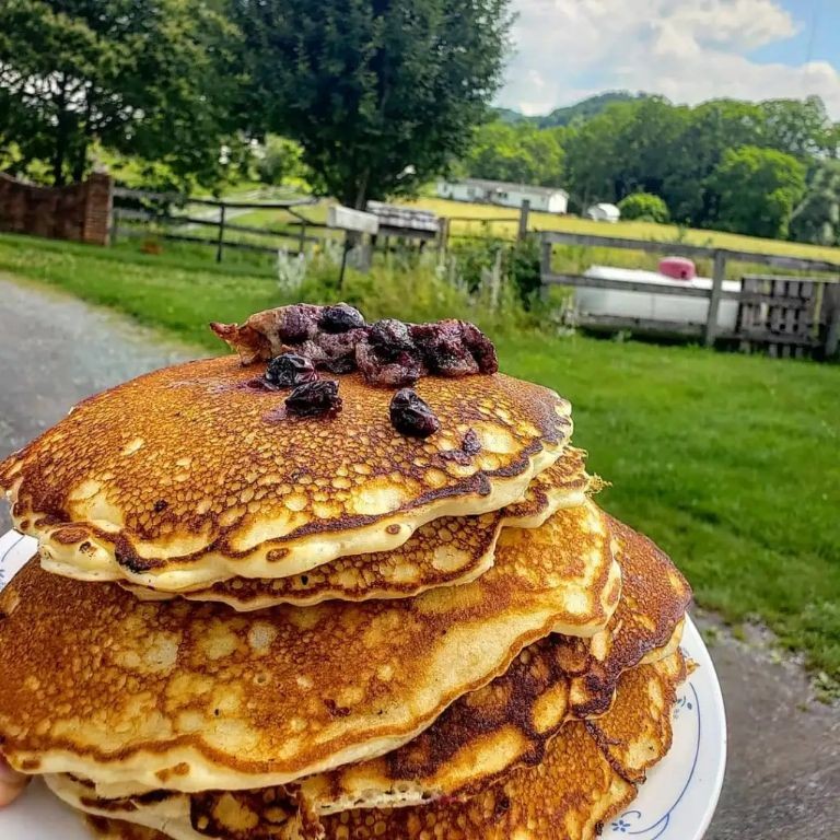 Blackstone Griddle Pancakes with Maple Syrup
