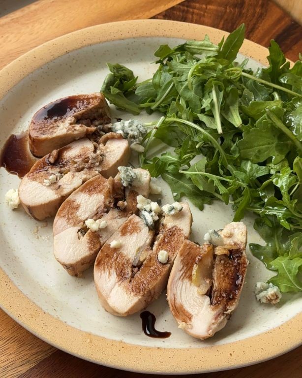 Blue Cheese and Pear Stuffed Chicken