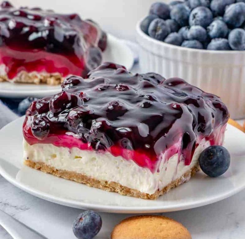 Blueberry Delight Cheesecake Bars