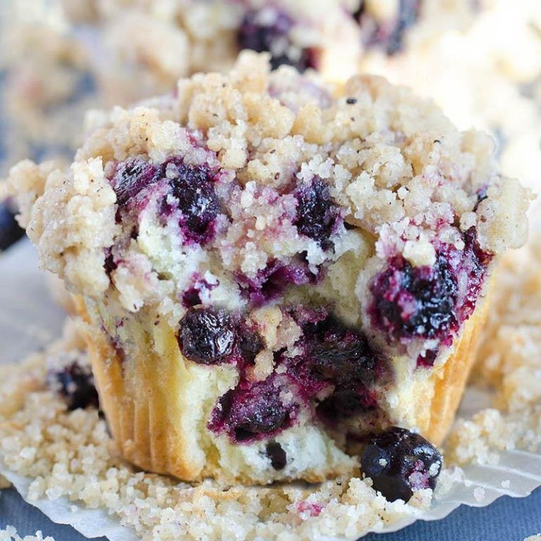 Blueberry Delight Muffins with Streusel Topping
