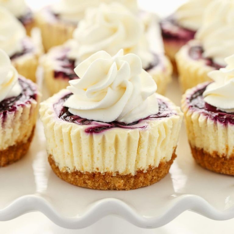 Blueberry Lemon Mini Cheesecakes