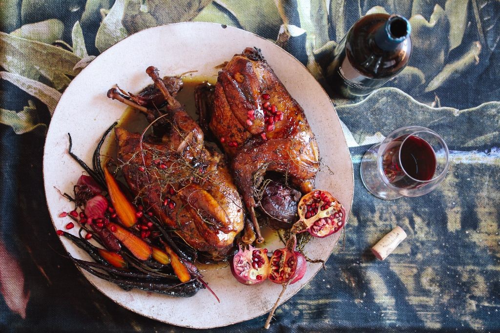 Braised Guinea Fowl in Red Wine Sauce