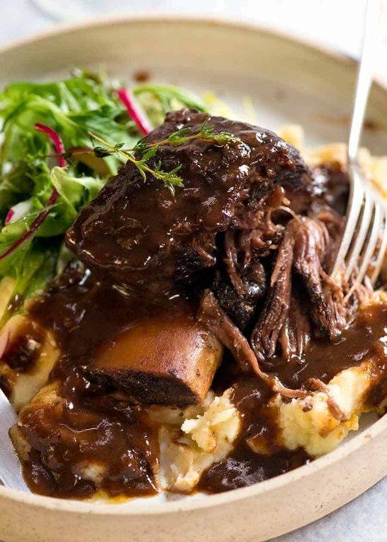 Braised Short Ribs with Red Wine Gravy
