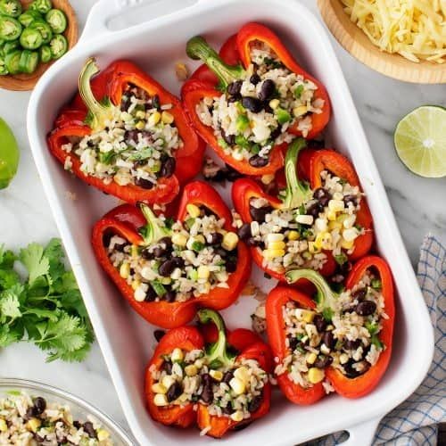 Bright Line Eating Stuffed Bell Peppers