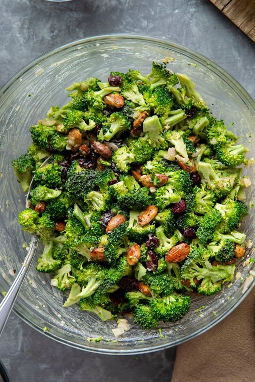 Broccoli and Almond Salad with Lemon Vinaigrette