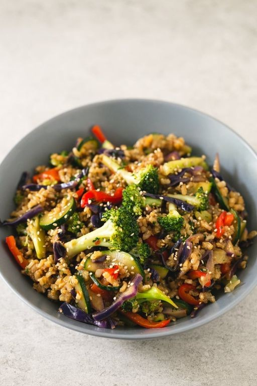 Brown Rice and Vegetable Stir-Fry