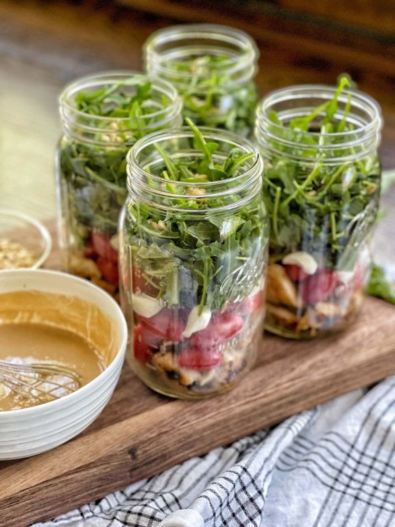 Caprese Salad in a Jar with Balsamic Glaze
