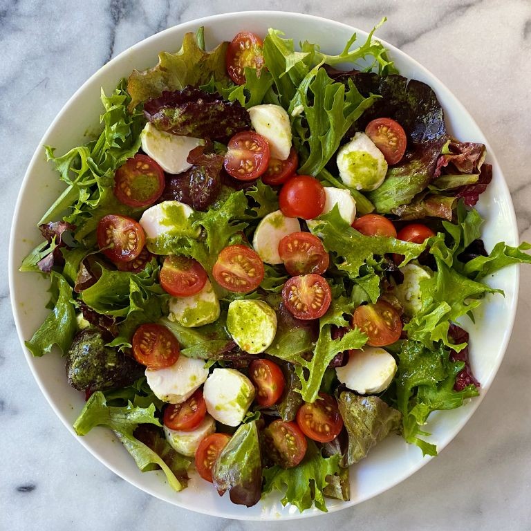 Caprese Salad with Basil Vinaigrette