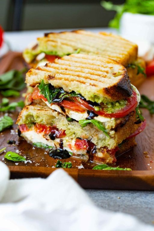 Caprese Sourdough Sandwich with Balsamic Glaze