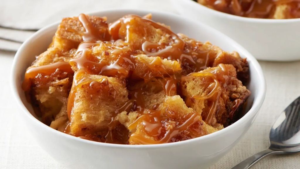 Caramel Bits Bread Pudding