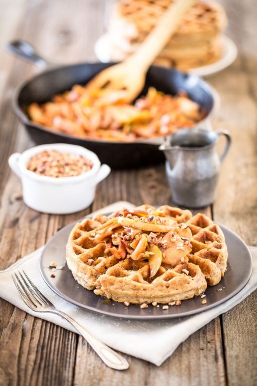 Caramel Pecan Pancake Waffles
