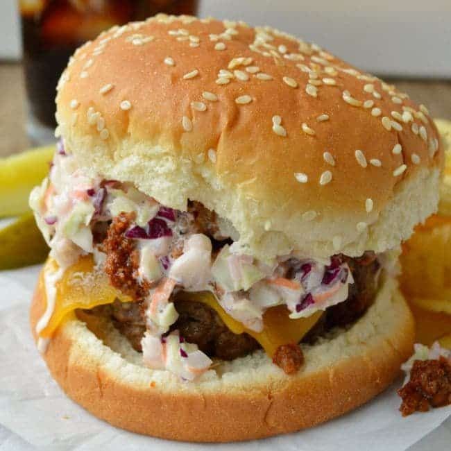 Carolina-Style Coleslaw Burgers