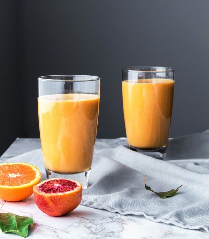 Carrot Orange and Ginger Sunrise Smoothie