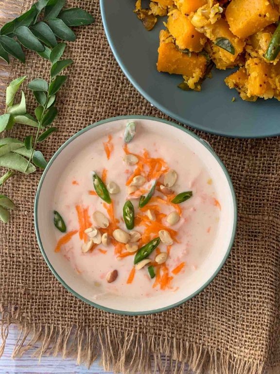 Carrot and Peanut Raita