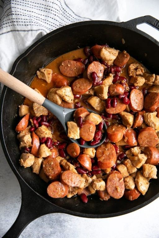 Cast Iron Skillet Chicken and Sausage