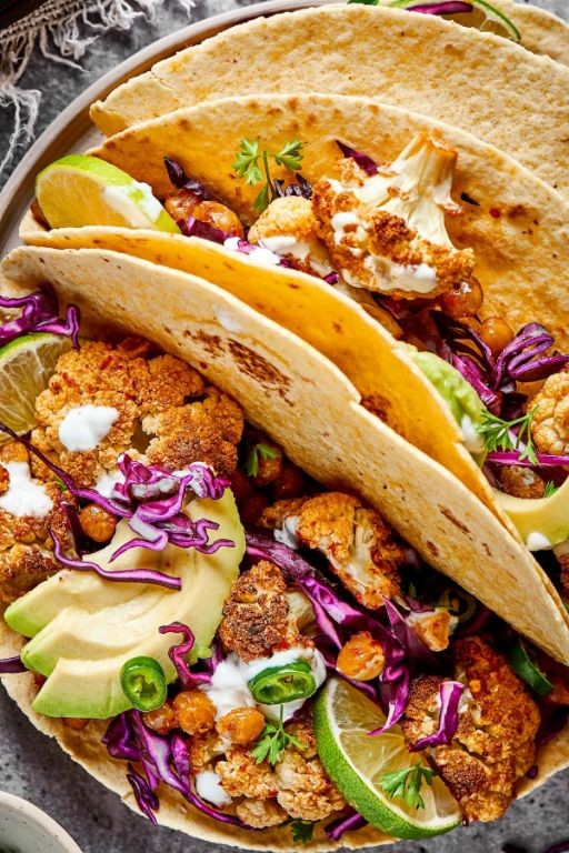 Cauliflower and Chickpea Tacos