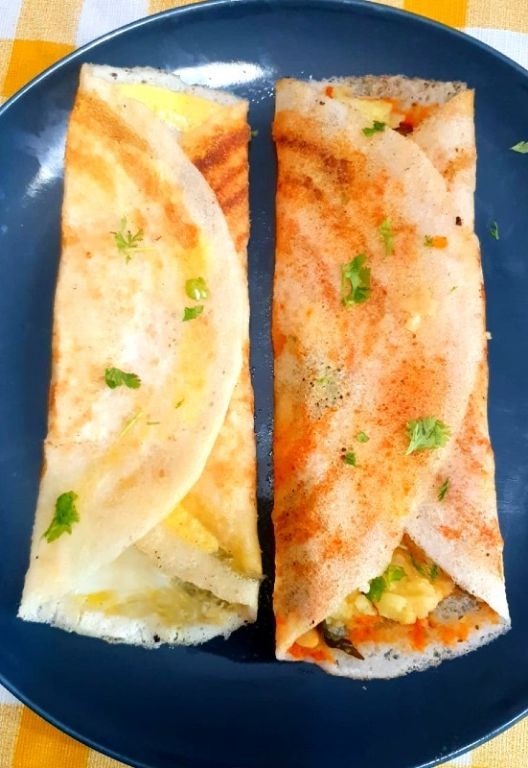 Cheese and Herb Stuffed Dosa