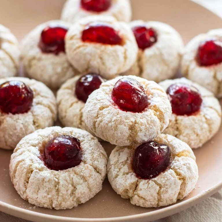 Cherry Almond Stuffed Cookies