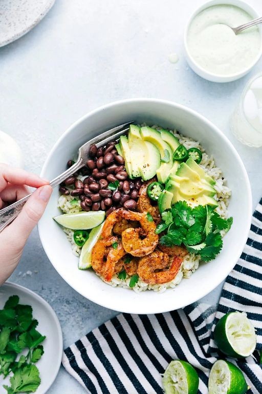 Cilantro Lime Shrimp with Black Beans in the Crockpot