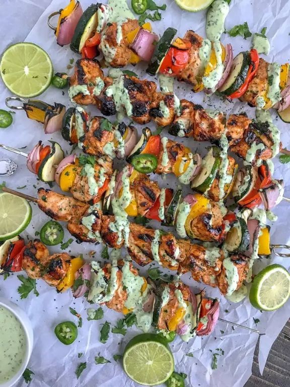 Cilantro-Lime Yogurt Marinated Chicken Fajitas