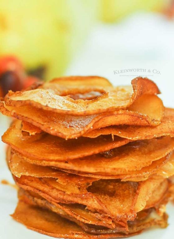 Cinnamon Sugar Air Fryer Pear Chips