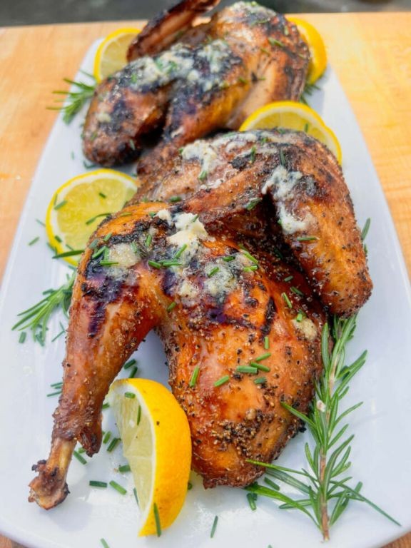 Citrus-Marinated Smoked Pheasant