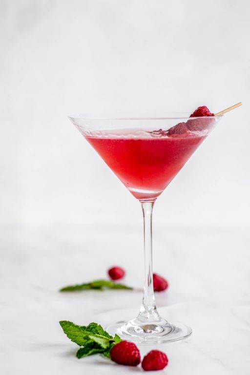 Classic Raspberry Martini with Fresh Mint