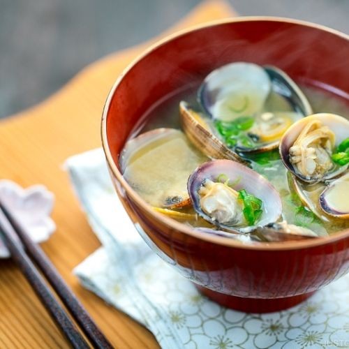Clear Clam Soup with Sake