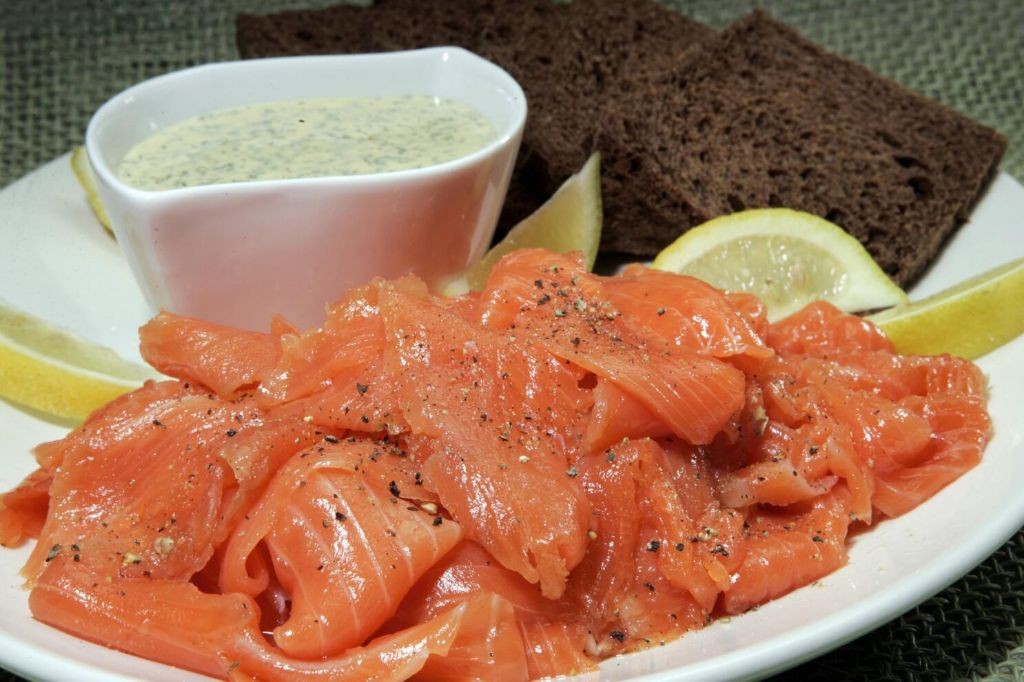 Coho Salmon Gravlax with Dill and Mustard Sauce