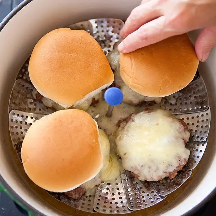 Connecticut-Style Steamed Cheeseburgers