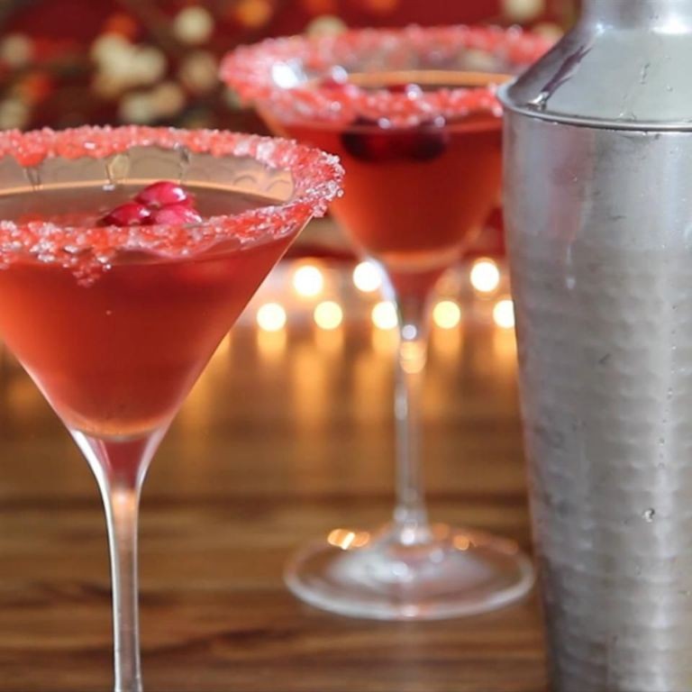 Cranberry Vodka Martini with a Twist