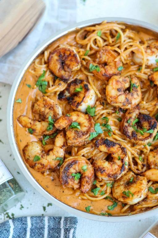 Creamy Cajun Shrimp Noodles