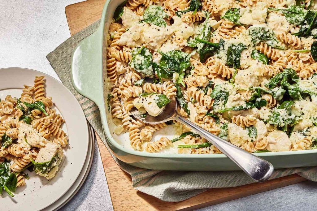 Creamy Garlic Parmesan Chicken Casserole