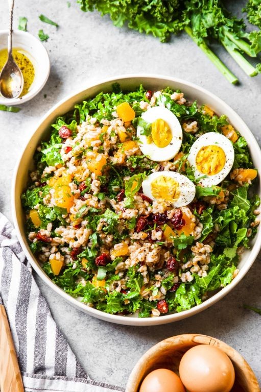 Creamy Instant Pot Farro with Spinach and Feta