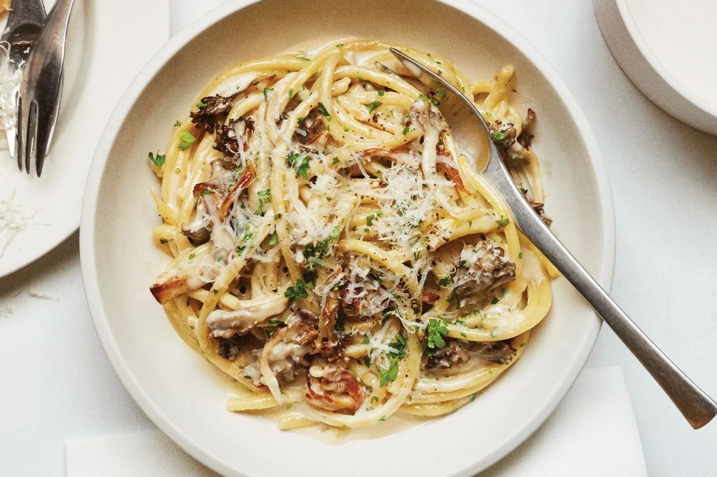 Creamy Marjoram Mushroom Pasta