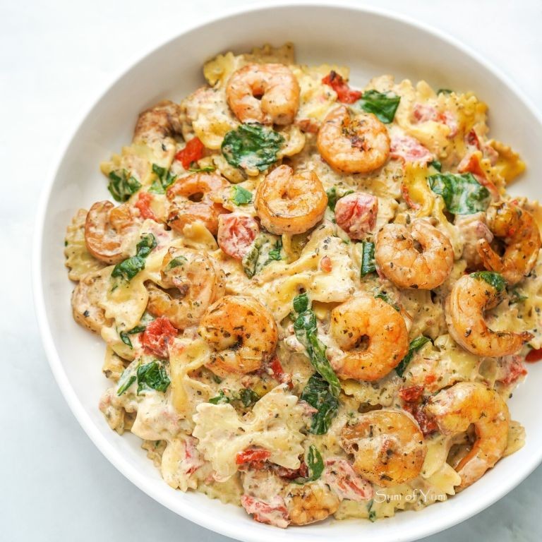 Creamy Tuscan Shrimp Pasta