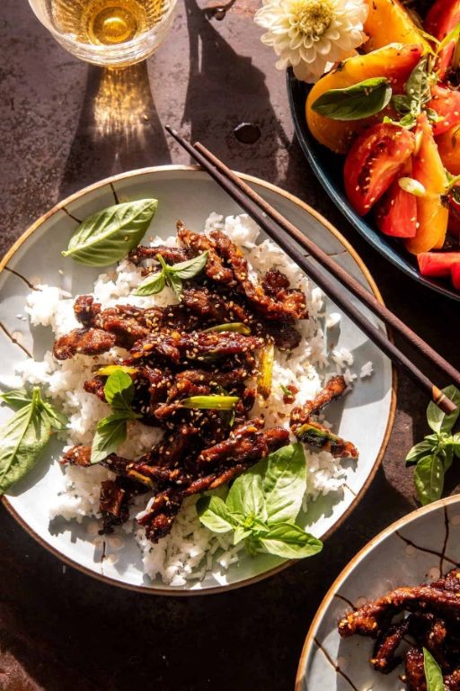 Crispy Mongolian Beef with Sesame Seeds