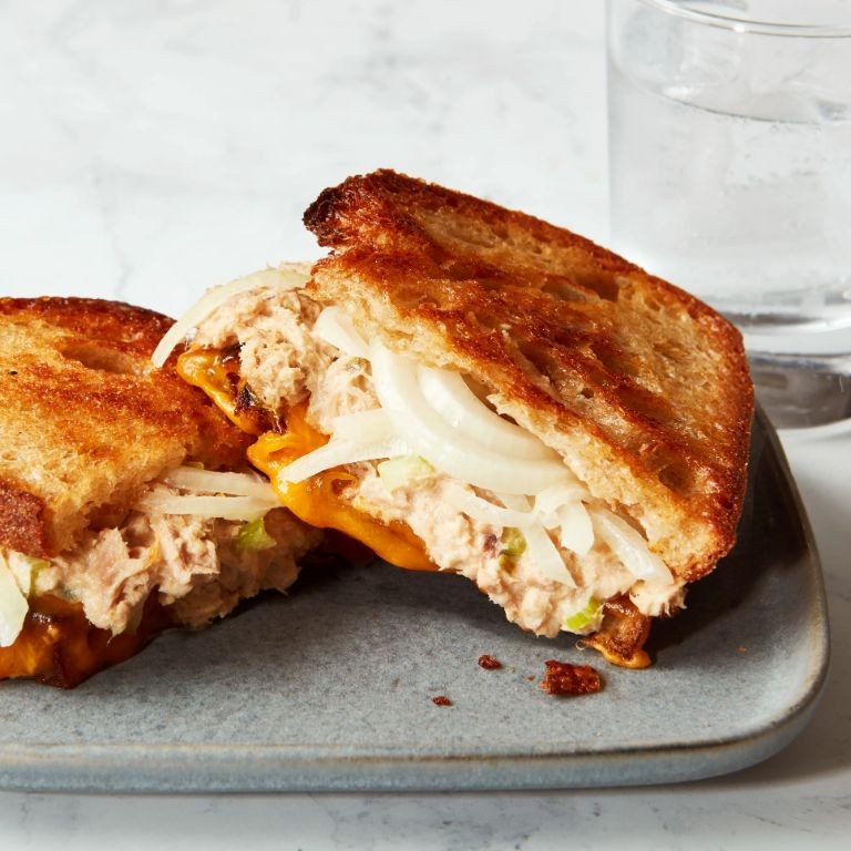 Crispy Tuna Melt with Cheddar
