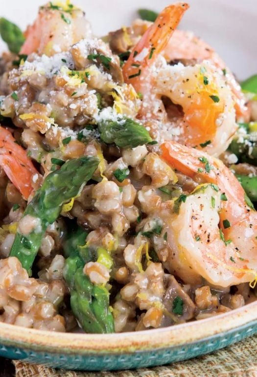 Crockpot Shrimp and Mushroom Risotto