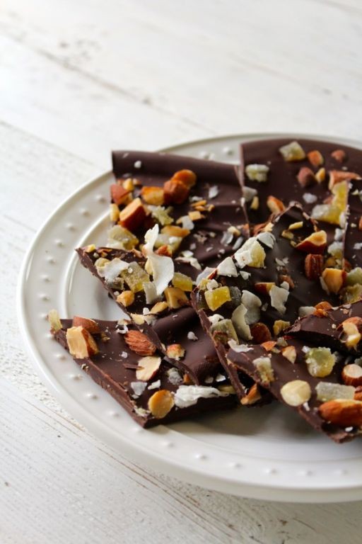 Dark Chocolate Coconut Almond Bark