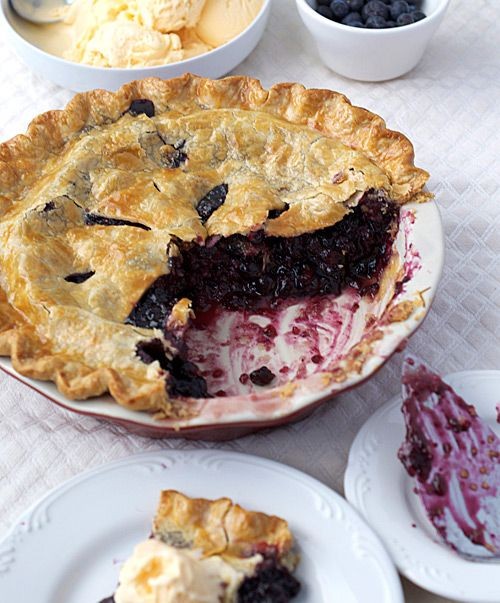 Deep-Dish Blueberry Pie with a Double Crust