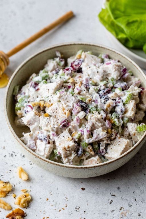 Dried Cranberry and Walnut Chicken Salad