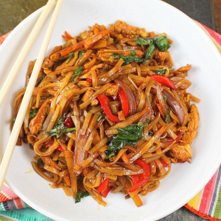 Drunken Noodles with Pineapple and Cashews