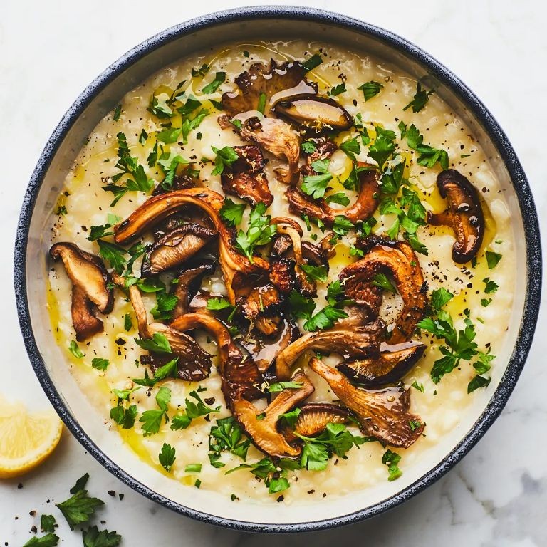 Dutch Oven Mushroom Risotto
