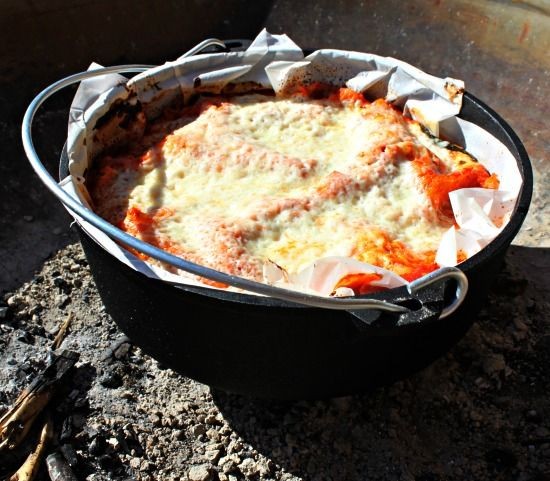 Dutch Oven Vegetarian Lasagna