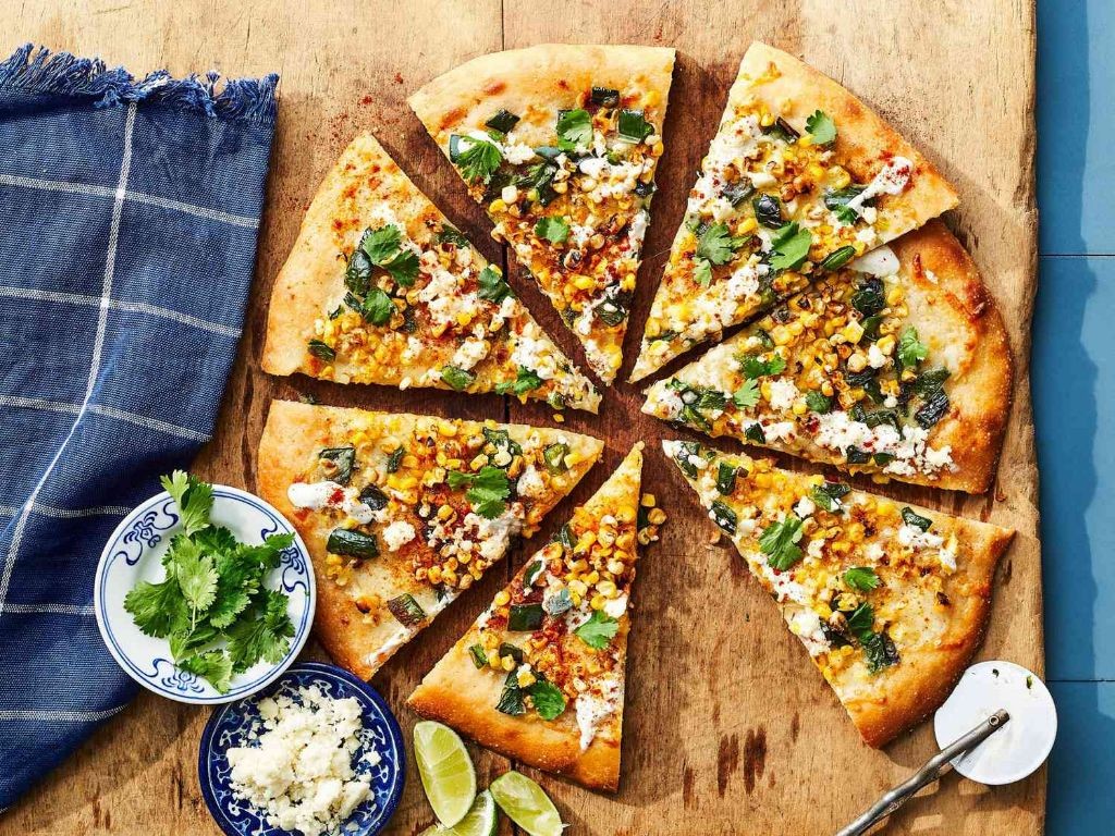 Elote Pizza with Roasted Corn