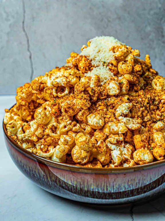 Elote Popcorn with Tajín Seasoning