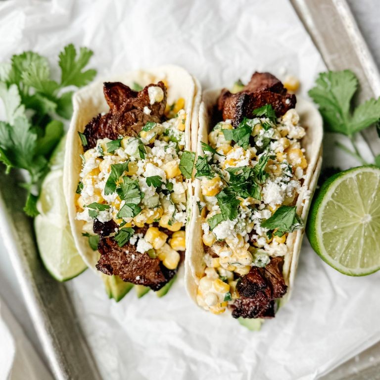 Elote Tacos with Avocado Crema