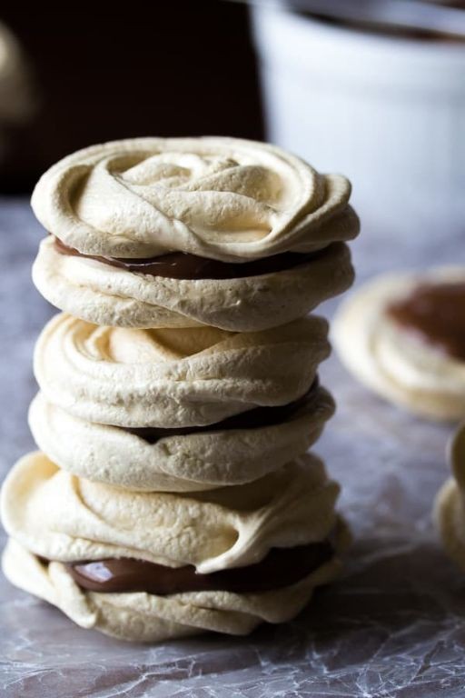 Espresso Meringue Sandwiches